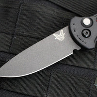 Benchmade Mini Claymore OTS Auto Knife- Black Body- Dark Gray Plain Edge Blade 9570BK