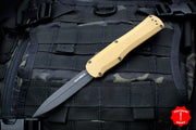 Benchmade Autocrat Double Edge OTF Auto Tan G-10 With Black Plain Edge 3400BK-2