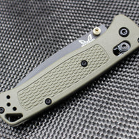 Benchmade Bugout- Drop Point- Ranger Green Handle- Smoked Gray Blade 535GRY-1