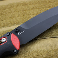 Benchmade Boost Axis-assisted Black Chisel Pry Tip Black/Red Body 591BK