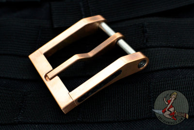Blackside Customs Modular Belt Buckle - Copper with SS Hardware- Carbon Fiber Inlay!