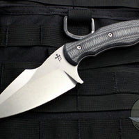 Borka Blades SB1 Fixed Blade -Stonewash with Black Micarta Scales