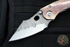 Borka Custom Stitch- Bloodwash Finished Titanium Handles and Clip- Full Rock Ground Blade and Back Strap!