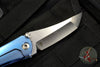 Borka Blades SBHF Tanto Chisel Ground Custom Folder Blue with Hand Rubbed Satin Blade