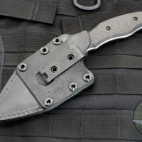 Borka Blades SB1 - John Gray Collaboration- Chisel Ground- Hand Ground Stonewash/Polished- Black G-10 Scales- Custom Leather Sheath