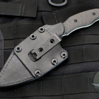 Borka Blades SB1 - John Gray Collaboration- Special Grind-  Stonewash- Black G-10 Scales- Custom Leather Sheath