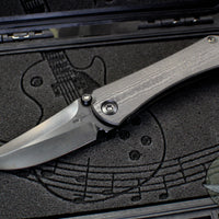 Borka Blades/Marfione Custom Knives Collaboration SBKF Custom Folder Set- Carboquartz with DLC Finished Blade And Hitex Tritium Inlaid Chip