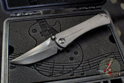 Borka Blades/Marfione Custom Knives Collaboration SBKF Custom Folder Set- Carboquartz with DLC Finished Blade And Hitex Tritium Inlaid Chip