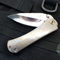 Borka Blades/Marfione SBSP Custom Folder- Cosmic Finished Handle- High Polish Blade