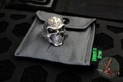 Borka Blades Silver Skull Ring- "Who Dares Wins" - Various Sizes