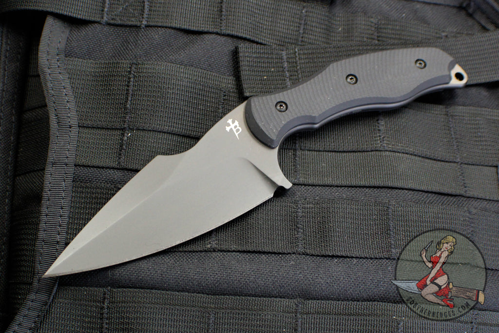 Explicit Mirror Polish Black G10 w/ Satin Finish Hardware - Warrior Knives  Co