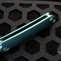 Borka SBHF Custom Folder- Green Anodized Titanium with Satin Chisel Ground Blade