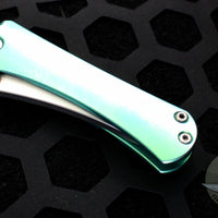 Borka SBHF Custom Folder- Green Anodized Titanium with Satin Chisel Ground Blade