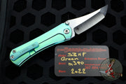Borka SBHF Custom Folder- Green Anodized Titanium with Satin Chisel Ground Blade