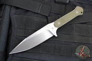 Blackside Customs Fedele X- Tanto Edge- Stonewash with OD Green G-10 Scales BSC-FX-SW-ODG10