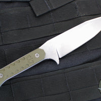 Blackside Customs Fedele X- Tanto Edge- Stonewash with OD Green G-10 Scales BSC-FX-SW-ODG10