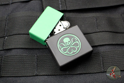 Blackside Custom Zippo Lighter Hydra Green - EKnives LLC