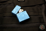 Blackside Customs Brass Lighter - Prototype Sky Blue Crypto Camo