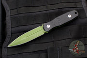 Blackside Customs Phase 7- Double Edge Dagger - Army Green with Black G-10 Scales BSC-P7-DE-ARMY