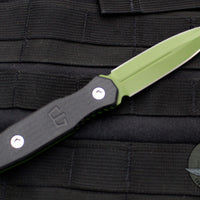 Blackside Customs Phase 7- Double Edge Dagger - Army Green with Black G-10 Scales BSC-P7-DE-ARMY