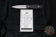 Blackside Customs Phase 7- Double Edge Dagger - Stonewash with Carbon Fiber Scales BSC-P7-SW-CF