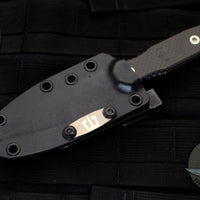 Blackside Customs Phase 7- Double Edge Dagger - Stonewash with Carbon Fiber Scales BSC-P7-SW-CF