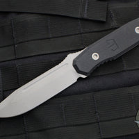 Blackside Customs Plan B Fixed Blade - Gray Matter Finish- Black G-10 Scales BSC-PB-GM-BLKG10