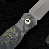Blackside Customs Phase 7 Double Edge Dagger - OD Green with Camo Carbon Fiber Scales BSC-P7-BLK-Camo Carbon- Green/Gray