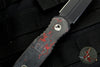 Blackside Customs Phase 7 Double Edge Dagger - Black with Camo Carbon Fiber Scales BSC-P7-BLK-Camo Carbon- Red/Black