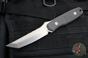 Blackside Customs- Kimura Fixed Blade - Stonewash Finish- Carbon Fiber Scales BSC-K1-SW-CF