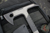 Blackside Customs Rykochet- Tomahawk- Black PVD Finished- Gray Matter Finished Titanium Handle Scale- Gray Matter Titanium Head Scales- Titanium Hardware BSC-T-BLK-GMTI-GMTI