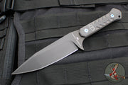 Blackside Customs Fedele X- Tanto Edge- Black DLC Blade- Carbon Fiber Scales- Blue Titanium Hardware BSC-FX-DLC-CF