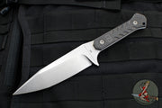 Blackside Customs Fedele X- Tanto Edge- Stonewash with Carbon Fiber Scales BSC-FX-SW-CF