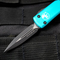 Microtech CALIFORNIA LEGAL Turquoise UTX-70 Double Edge (OTF) Black Blade CA147-1 TQ