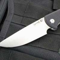 Chaves Knives Liberation 229- Drop Point - Black G-10 And Titanium Handle- Satin Belt Finished