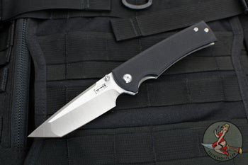 Chaves Knives Liberation 229- Tanto Edge - Black G-10 And Titanium Handle- Satin Belt Finished Blade