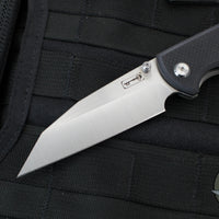 Chaves Knives Sangre 229- Wharncliffe Edge - Black G-10 And Titanium Handle- Satin Belt Finished Blade