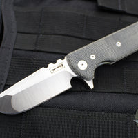 Chaves Knives T.A.K. Flipper - Drop Point- Black Micarta Scales