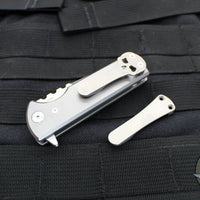 Chaves Knives T.A.K. Flipper - Tanto Edge- Full Titanium Handle