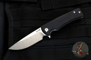 Chaves Knives Street Liberation- Drop Point - Black G-10 And Titanium Handle- Satin