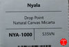 Chris Reeve Nyala Drop Point Fixed Blade with Natural Canvas Micarta Handle