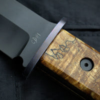 Dwyer Custom Goods BC-B Fixed Tanto Edge with Spalted Maple Handle ZircTi Fitted Guard