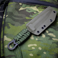 Duane Dwyer Custom Goods Model MB-1911 Fixed Blade with OD Green Cord Wrapped Handle