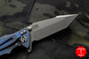 Hinderer Eklipse 3.5" Battle Blue Handle with Black G-10 Scale with Harpoon Tanto Working Finish Blade Tri-Way Pivot System