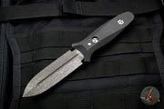 Elishewitz Custom Knives 4" Boot Dagger -Spear Point-Black Snow Finish