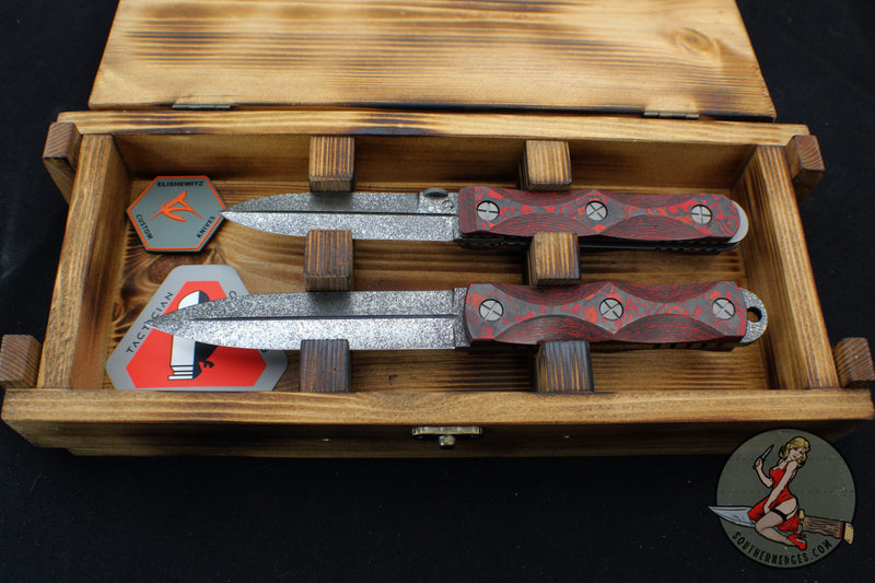 Elishewitz Custom Knives Ek Commando Folder And Fixed Blade Set