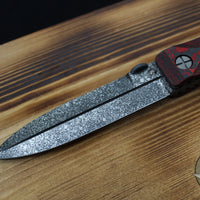 Elishewitz Custom Knives Ek Commando Folder And Fixed Blade Set- Ek Commando- Fat Carbon Scale- Black Snow Finished Blade