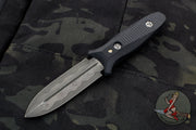 Elishewitz Custom Knives 4" Boot Dagger -Spear Point-Nichols XHP Core Damascus
