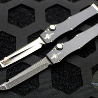 Marfione Custom Mini Halo III Prototype Set of Two Knives -Tanto Mirror Polish and Vegas Forge Damascus Serial Number 02