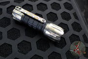 Heretic Prototype Flashlight- Flamed Titanium- Green Turbo Glow